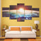 5 Cascade Sunrise Earth Canvas Wall Painting Picture Home Decoration No Framed