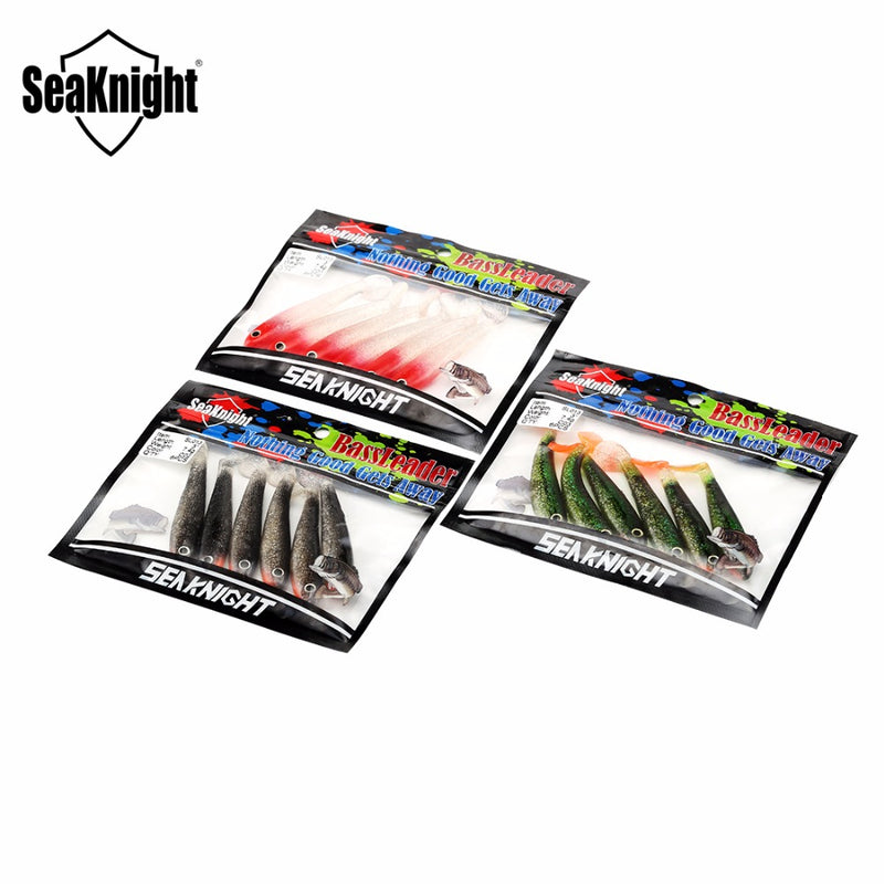 SeaKnight SL013 6pcs/lot 7.4g 3in T Tail Fishing Lure Soft Bait Fishing Lure for Carp Fishing