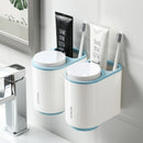 Magnetic Suction Mouthwash Cup Double Wash Cup Non-trace Wall Toothbrush Holder