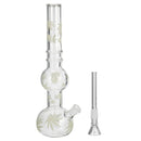 Transparent Luminous Water Glass Smoke Pipes Bottle Glassware Filter Tube