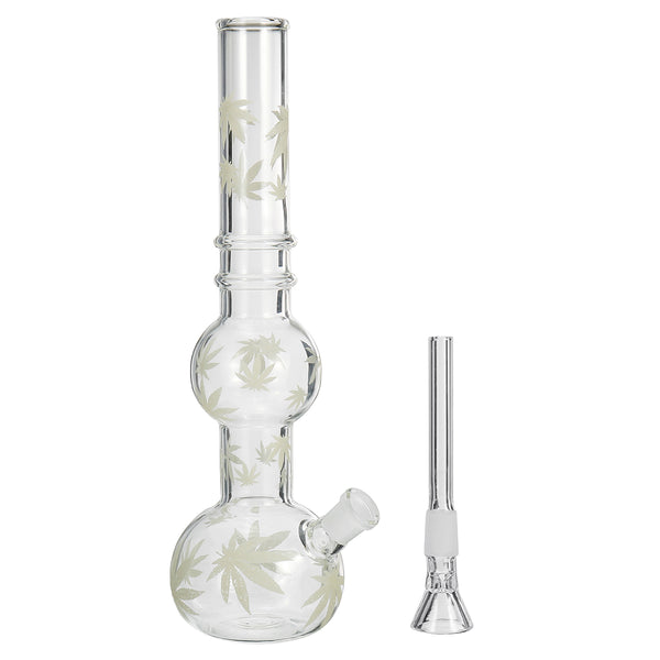 Transparent Luminous Water Glass Smoke Pipes Bottle Glassware Filter Tube