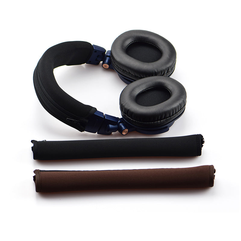 LEORY Replacement 1 Pair Earpads + Headband Cover For Audio-Technica ATH-M50X M30X M40X Headphone