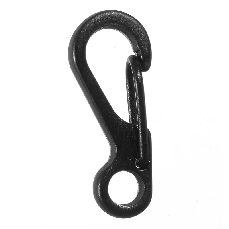 5Pcs Black EDC Tool Alloy Carabiner Camp Snap Clip Hook Keychain Keyring Hiking Climbing Tool