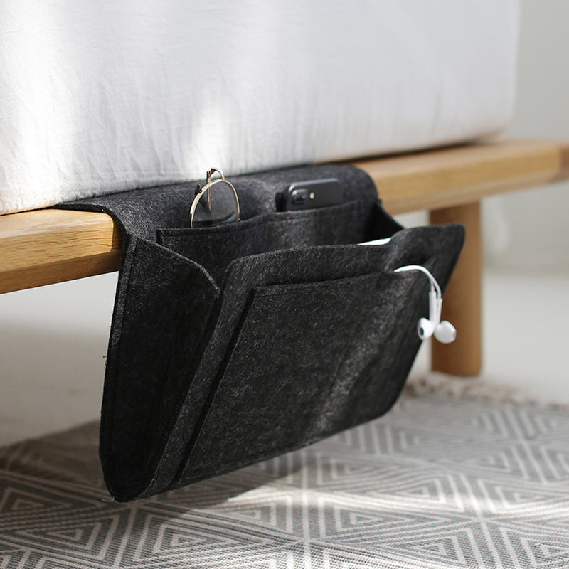 Felt Bedside Caddy Pocket Bed Organizer Storage Phone Remote Holder Bag