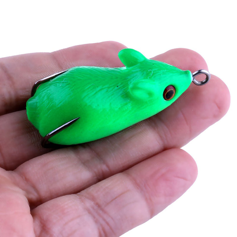 FO0125B 5Pcs/Set 5CM 8.5G 3D Eye Rubber Mouse Frog Lure Fishing Lure Topwater Artificial Soft Bait