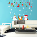 Christmas Window Wall Sticker Snowman Santa Snowflake Reindeer Removable Home Decor