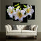 Unframed 4Pcs White Lily Art Cambric Painting Picture Print Home Wall Sticker Decor New