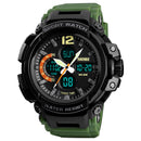SKMEI 1343 Digital Watch Dual Display Chronograph 3 Time Waterproof Alarm Digital Quartz Wrist Watch