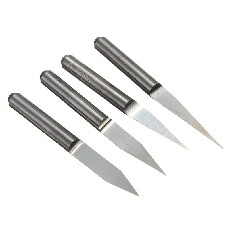 20pcs 0.1mm 10/15/20/30 Degree 3.175mm Carbide PCB Engraving Bit CNC Router Tool