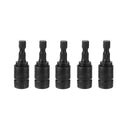 Drillpro 5pcs 1/4 Inch Hex Socket Adapter Drill Chuck Converter Impact Driver for Electric Hammer
