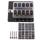 iMars CS-579B3 10 Way Blade Fuse Box Holder with LED Warning Light for Car Marine Trike 12V 24V