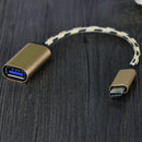Bakeey Type-C Male to USB 3.1 Female OTG Gold Braided Adpater Cable Converter for S8 Xiaomi 6 Letv