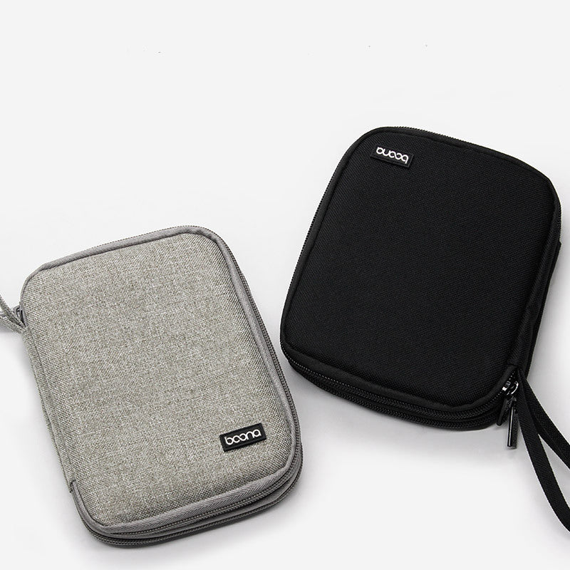 Boona 18*14cm Double-layer Digital Accessories Storage Bag USB Cable Charger Organizer Tablet Bag