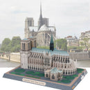 Notre Dame Cathedral/ 3D Puzzles Models Paper Dimensional Model Assembled Puzzle Educational Toy Notre-Dame Cathedral De Paris Model Building