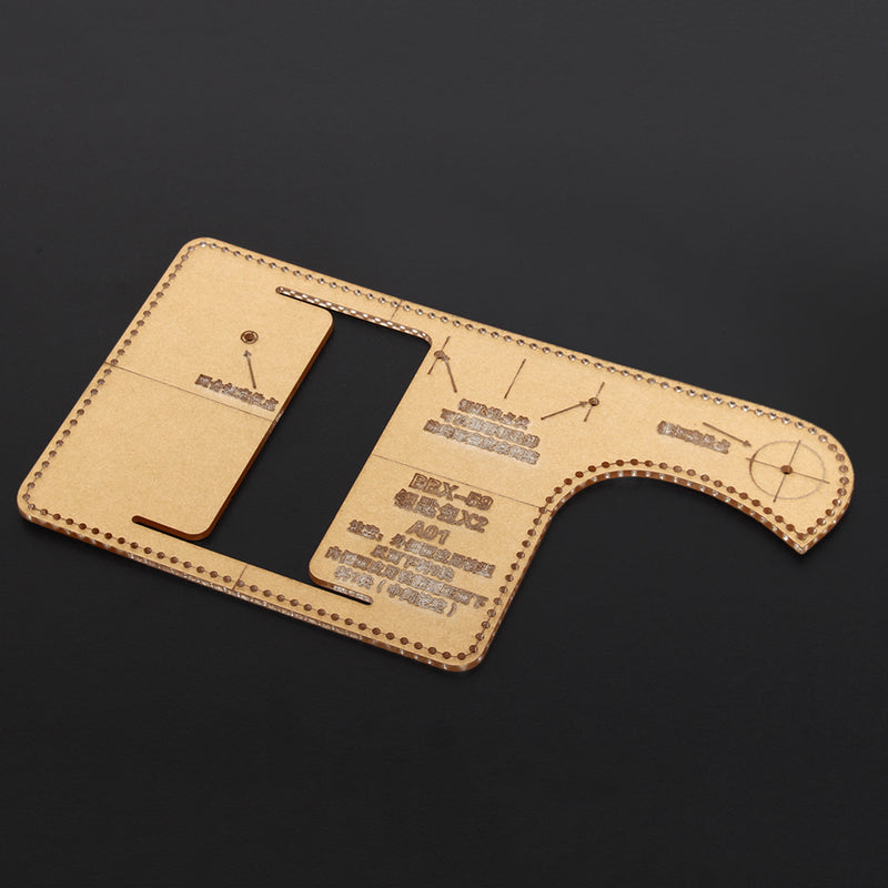 Acrylic Wallet Pattern Stencil Template Handmade Leather Craft Tool DIY Set Key Chain Case Holder