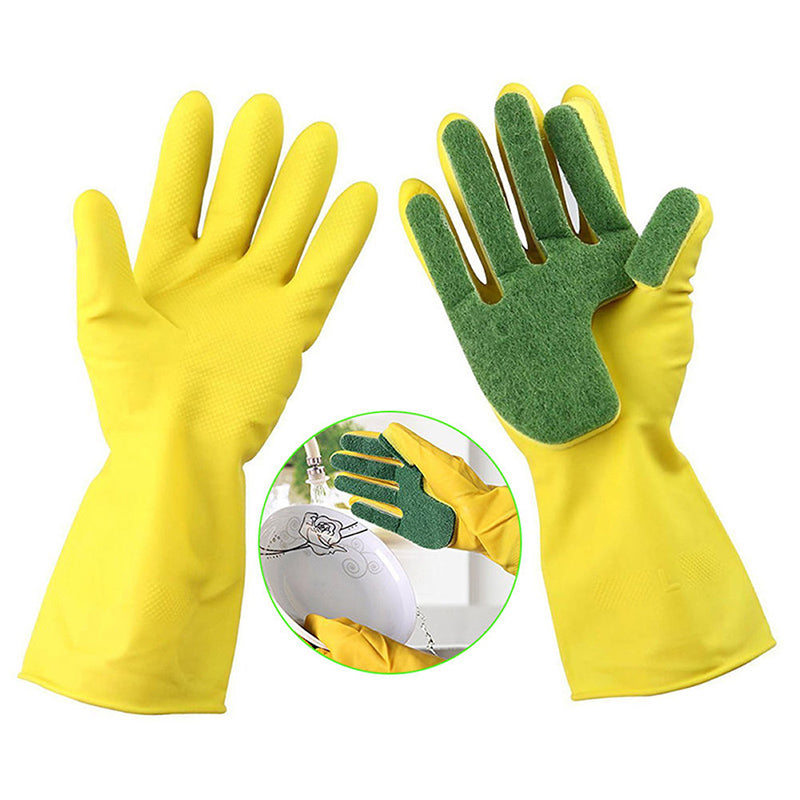 Honana Creative Home Washing Cleaning Gloves Cooking Glove Garden Kitchen Sponge Fingers Rubber