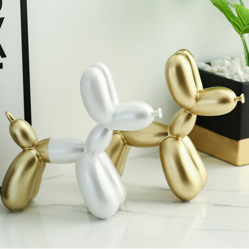Cute Resin Balloon Dog Animal Figurine Statue Ornaments Home Decorations