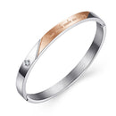 Trendy Titanium Steel Couple Bracelets Bangle Relationship Bracelet for Men Women