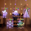 USB Remote Control 8 Modes LED String Light 3D Luminous Letters Fairy Christmas Garlands Curtain Hanging Lamp