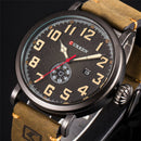 CURREN 8283 Calendar Casual Style Men Wristwatch Leather Strap Fashion Quartz Watch
