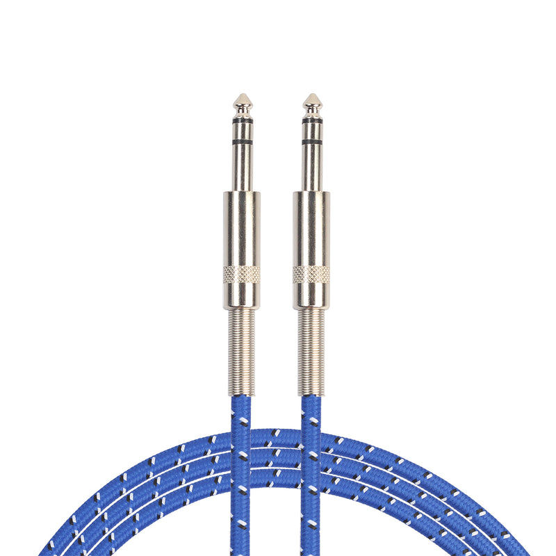 REXLIS BK3044B 1/ 1.8/ 3M 6.35 Male to Male Electric Guitar Microphone Audio Cable