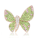 Elegant Butterfly Animal Inly Zircon Crystal Brooch Pin Accessories
