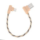 Nylon Braided 20cm 2.4A Type-C Charging Cable for Samsung Xiaomi Huawei