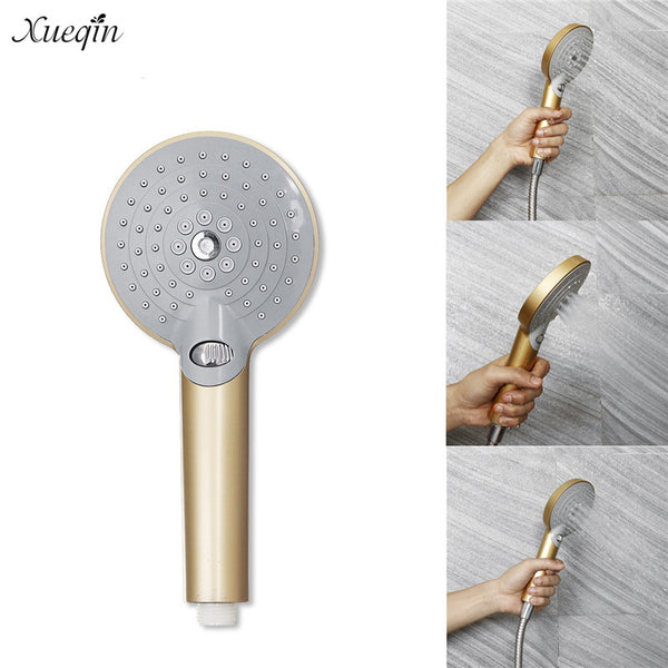 G1/2 Universal 3 Mode Function Golden Handheld Large Bathroom Handset Shower Head