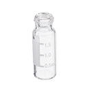 100Pcs/Set 2ml Graduated Clear Sample Vials Autosampler Vials Bottles Threaded Vial w/ Write-on Spot Screw Caps Septa