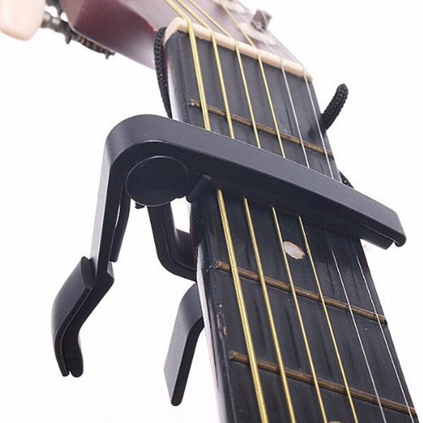 Acoustic Electric Guitar Metal Quick Release Change Trigger Tune Key Capo Clamp