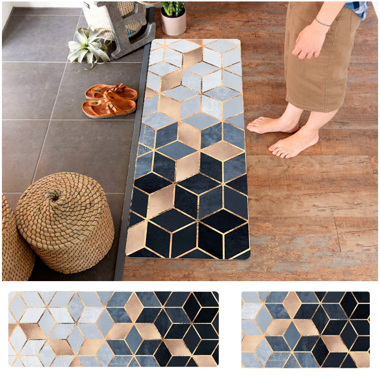 Household PVC Floor Mat Kitchen Strip Waterproof Non-slip Floor Mat