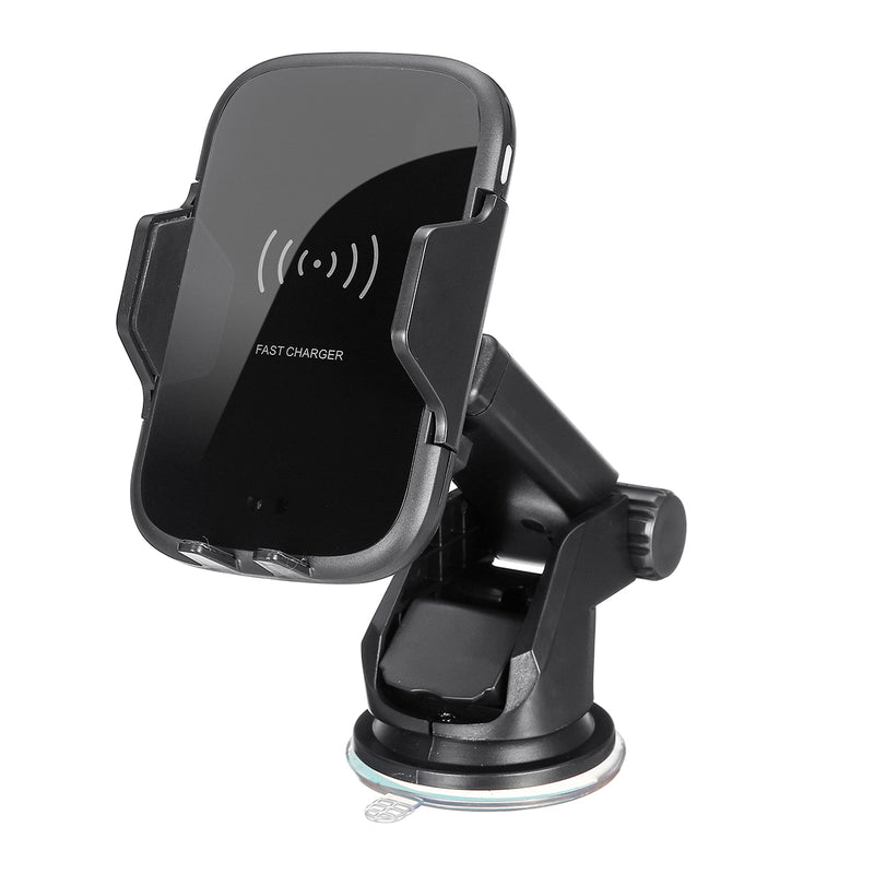 10W Qi Wireless Charger Smart Infrared Induction Automatical Lock Air Vent Dashboard Windshield Car Phone Holder For 4.7-6.5 Inch Smart Phone
