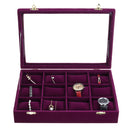 12 Grids Jewelry Storage Box Watch Display Box Velvet Watch Storage Box 35cm*24cm*7cm