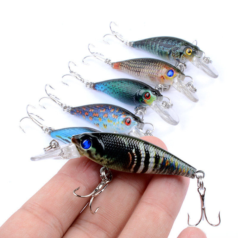 ZANLURE 6PCS 6.5cm 5g Minnow Fishing Lure Bass Hard Bait Plastic Artificia Bait With Fishing Hooks