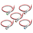 10mm LED Metal Warning Light 12V Dash Panel Indicator Bulb Lamp for Car Boat Marine