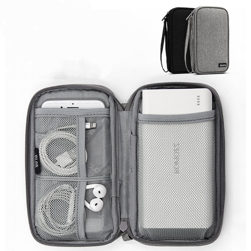 Boona 19cm*10.5cm Single Layer Digital Accessories Storage Bag Travel Bag Power Bank USB Charger Cable Organizer Bag