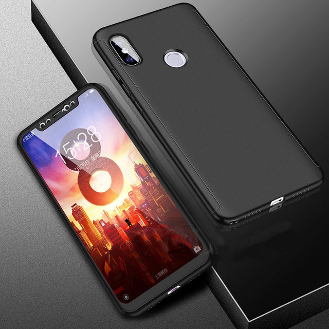 Bakeey 2 in 1 Double Dip 360 Full Protection PC With Screen Protector Case for Xiaomi Mi8 Mi 8