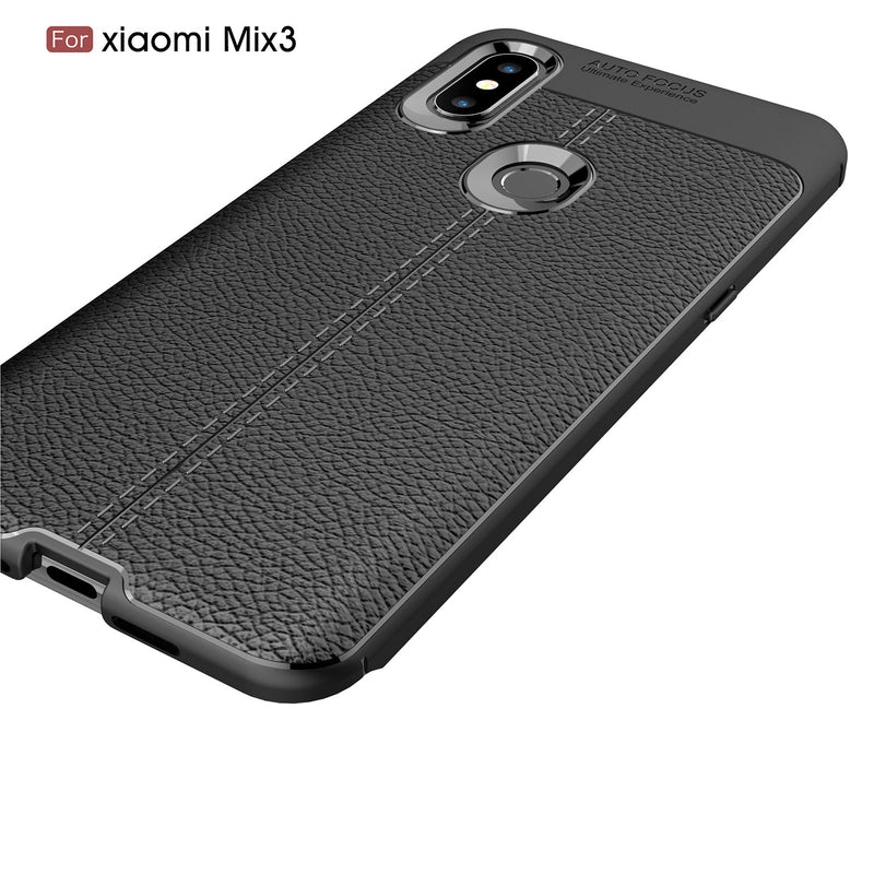 Bakeey Litchi Pattern Shockproof Soft TPU Back Cover Protective Case for Xiaomi Mi Mix 3