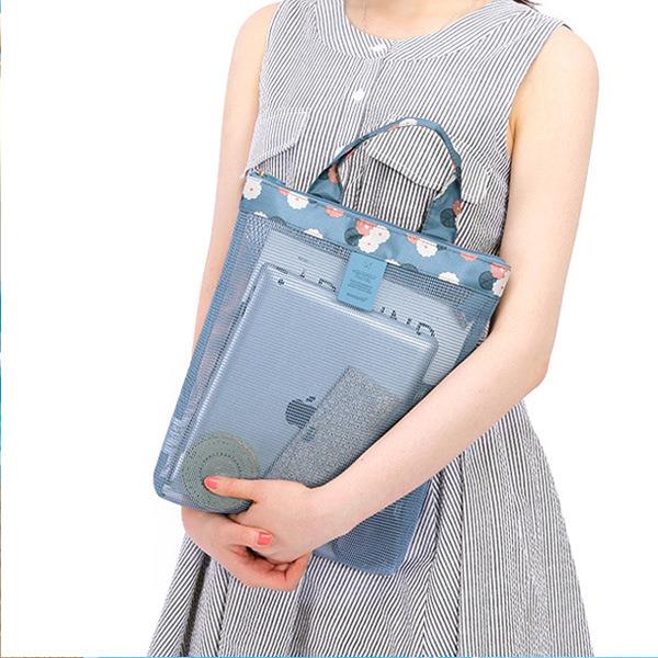 Honana HN-TB25 Travel Mesh Organizer Bag Fashion Large Beach Toiletry Storage Tote Bag
