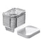 50PCS Aluminum Foil Trays BBQ Disposable BBQ Mat Food Container Baking Pan With Lids