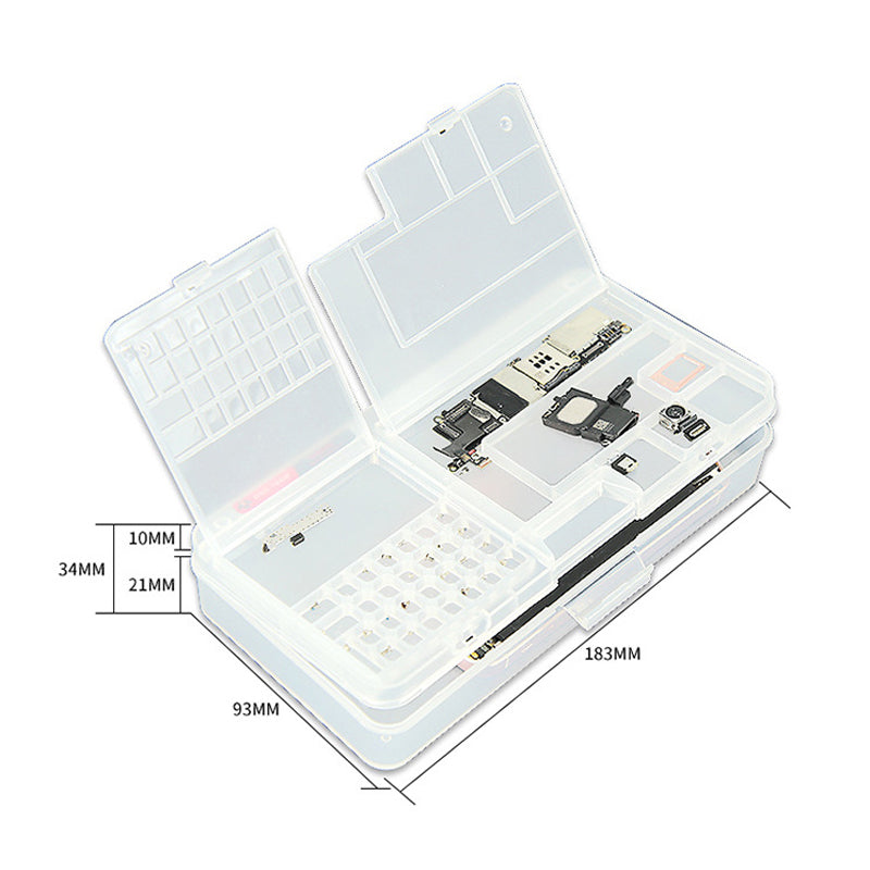 Transparent Plastic Storage Box for Terminal Small Component Jewelry Tool Box Bead Pills Organizer Nail Art Tip Case