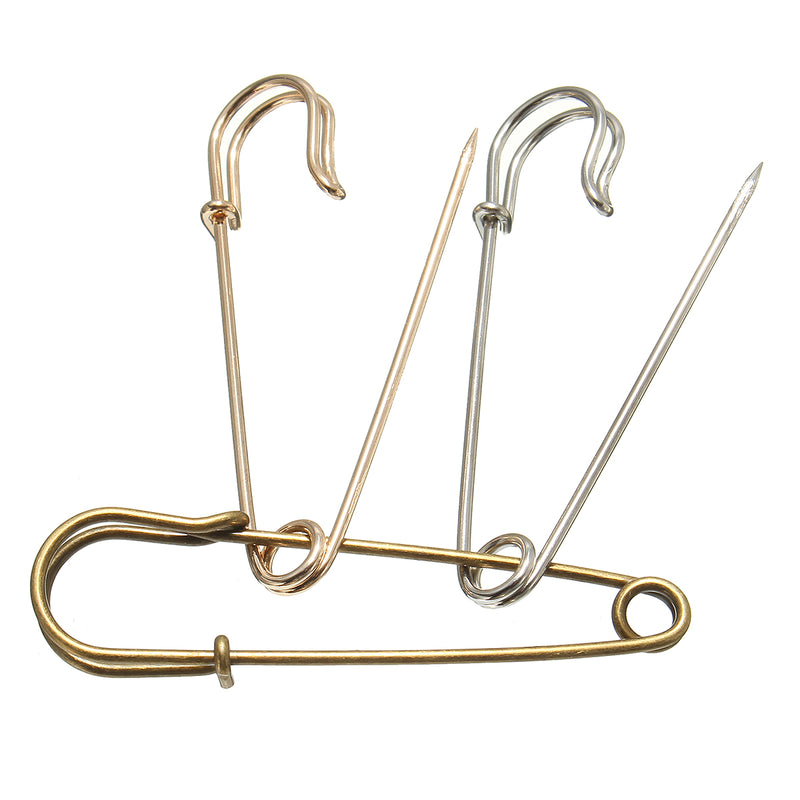 4Pcs 75mm Safety Pins Needles Brooch for Scarf Cloth Sewing Craft