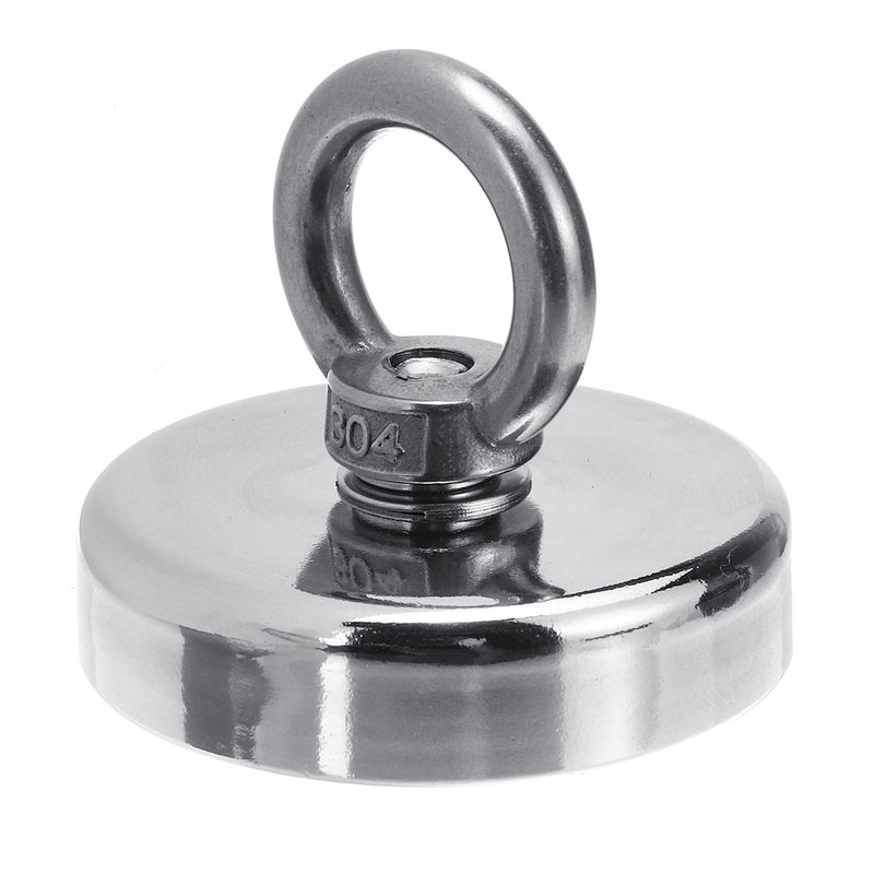 300KG D75mm Neodymium Recovery Magnet Fishing Treasure Metal Detector with 20 Metre Rope