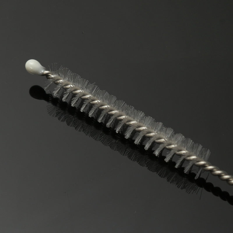 4Pcs 5mm Reusable Clear Bent Glass Drinking Straws Water Juice Straws with Cleaning Brush