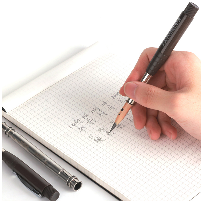 Pencils Extender with Pencil Sharperner Adjustable Rotating Pen Case Pen Holder