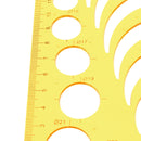 Circle Radius Semicircle Drawing Template KT Soft Plastic Ruler Jewelry Building Design Drawing Board