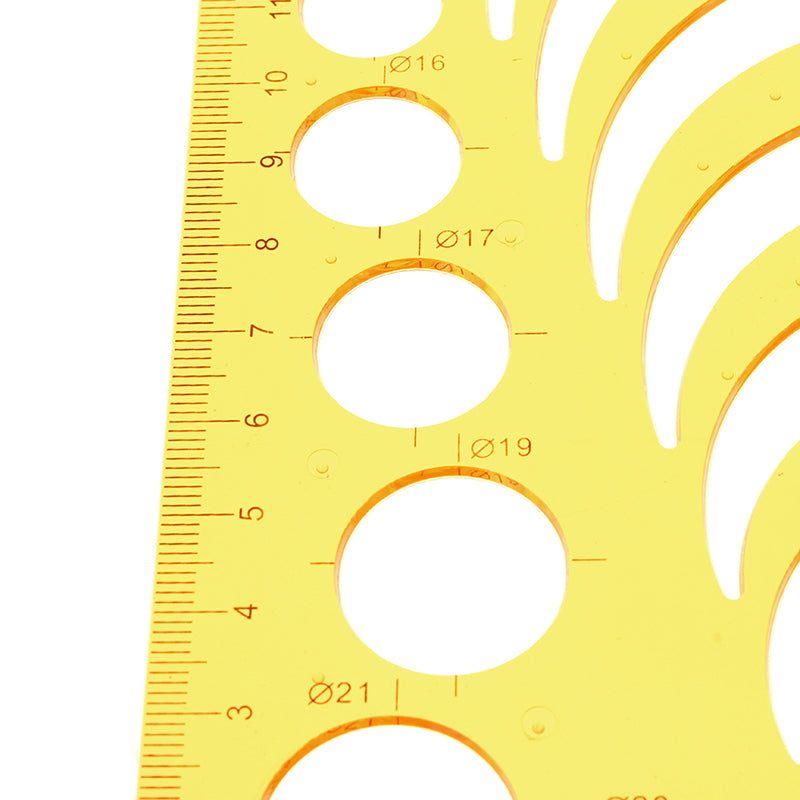Circle Radius Semicircle Drawing Template KT Soft Plastic Ruler Jewelry Building Design Drawing Board