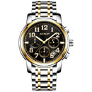 Aesop 1008G Classic Business Style 3ATM Waterproof Men Watch Leather Strap Quartz Watch