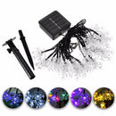 5M 20 LED Snowflake Bling Solar Fairy String Lights Christmas Outdoor Party Multicolor Lamp