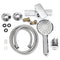 Modern Style Wall Mount Chrome Bathroom Faucet Hot Cold Mixer Tap + Shower Head